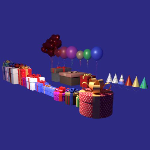 Gifts, balloons preview image